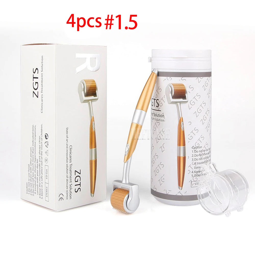 1/2/4pcs ZGTS192 Derma Roller Beauty 192pin Micro Needles Dermaroller Skin Care Tool for Face Body Hair Microneedle Reusable