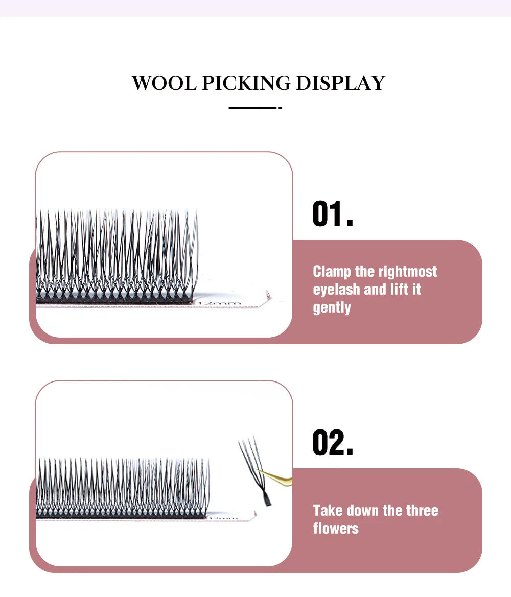 DeceMars U-Shaped 8D Eyelash Extensions (12lines/Tray)