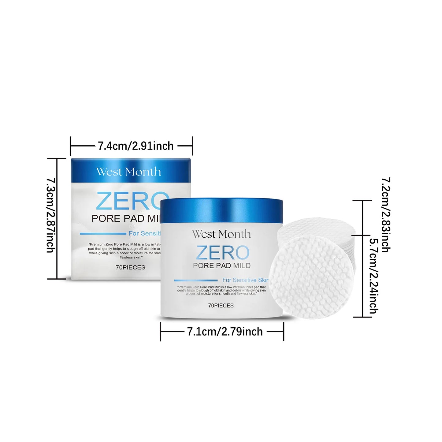 Salicylic Acid Cleaning Cotton Pads Shrink Pores Remove Blackheads Dead Skin Acne Repair Exfoliate Moisturizing Facial Skin Care