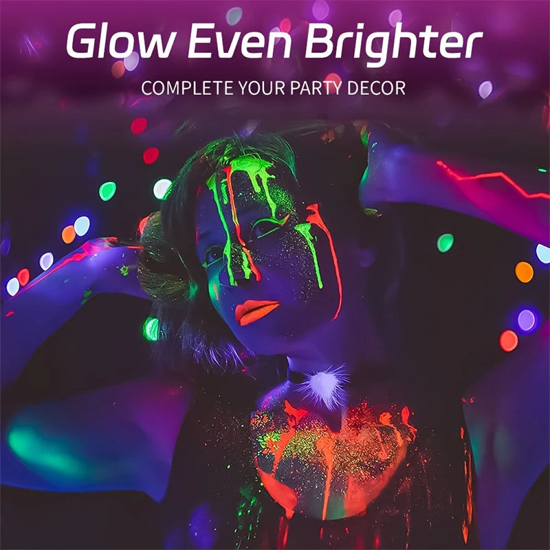6PCS 25ml Fluorescent Paint Glow In The Dark Light Body Paint Face Painting for Party Halloween Event Makeup Club Makeup Xmas Gl