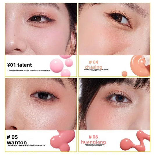 Judydoll Natural Flushed Liquid Blush - Brightening Glow Cheek Tint for Radiant Blurring Effect