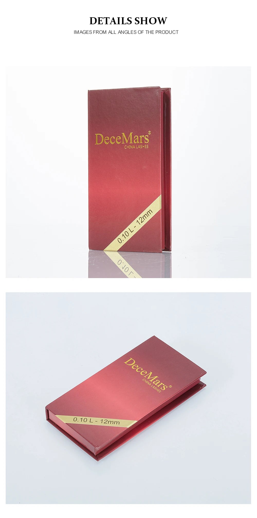 DeceMars L LC LD LU M Brown Color Eyelash Extension PBT Mink 8-15mm