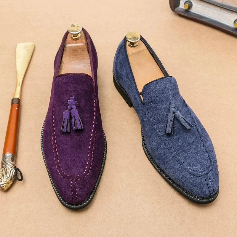 Men's Casual Leather Shoes Mens Fashion Patchwork Party Wedding Loafers Moccasins Men Slip-on Light Comfortable Driving Flats
