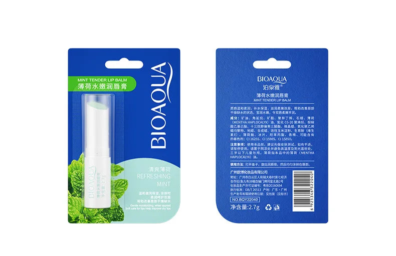 BIOAQUA Natural Fruits Lip Balm Moisturizing Jelly Nourishing Anti Wrinkle Lipstick Non-Stick Long-lasting Lips Care
