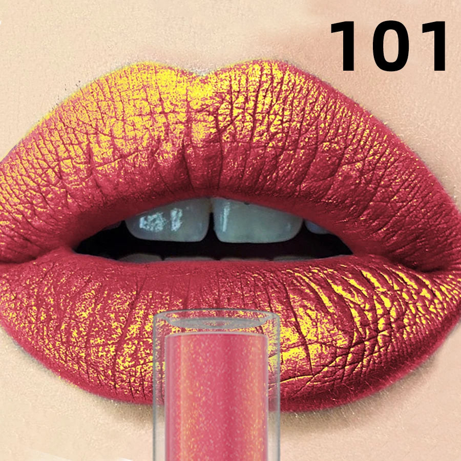 14 Colors Sparkling Shine Lip Glaze Glitter Metallic Long Lasting Lip Gloss Waterproof Liquid Lipstick Makeup Lip Oil Gifts