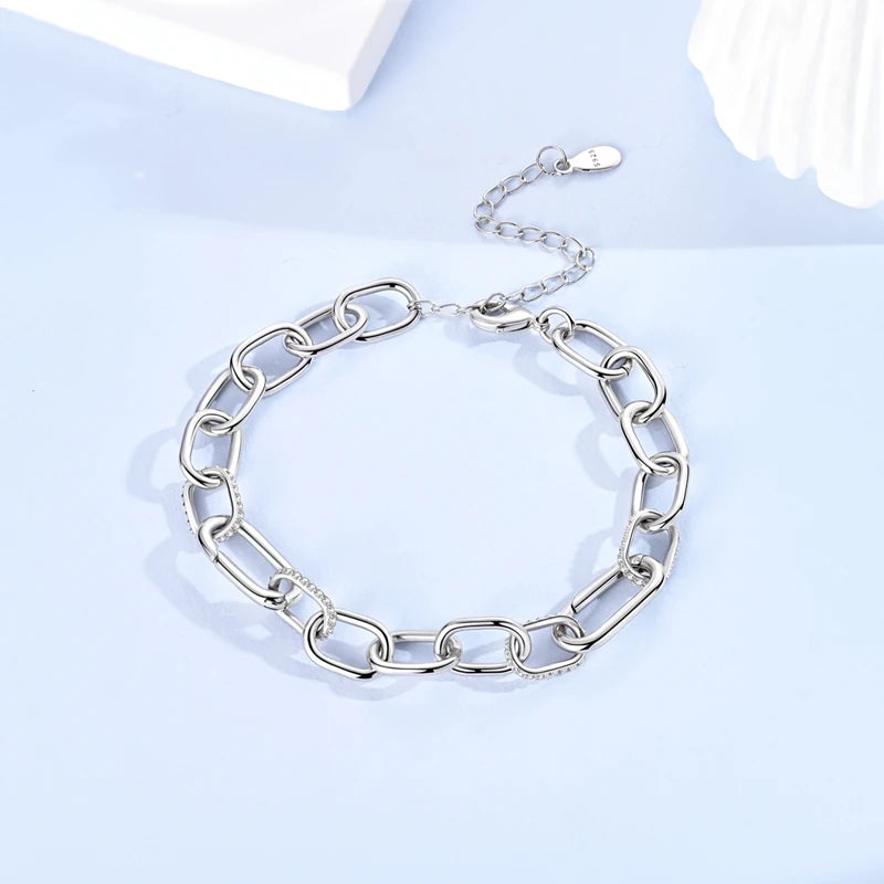 925 Sterling Silver Adjustable Buckle Chain Original Bracelet for Women Fit Original Charms Beads DIY Making Gift