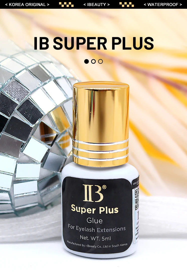 20 Bottles Original IBeauty Super Plus Glue for Eyelash Extensions 5ml Korea Golden Cap False Eyelash Glue Makeup Tools Supplies