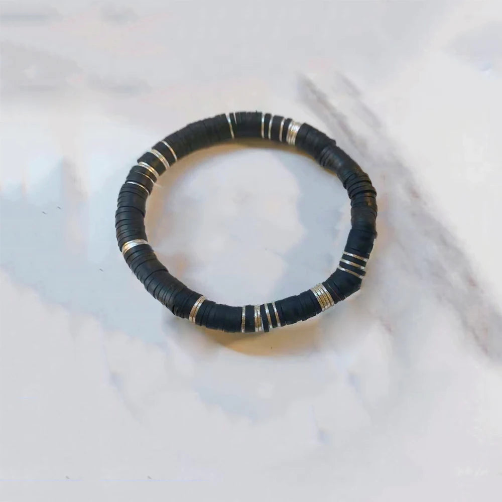 2020 Winter New Products Retro Wild Silicone Bracelet Handmade Ethnic Beach Jewelry For Women Men Adjustable Elastic Bangle Gift