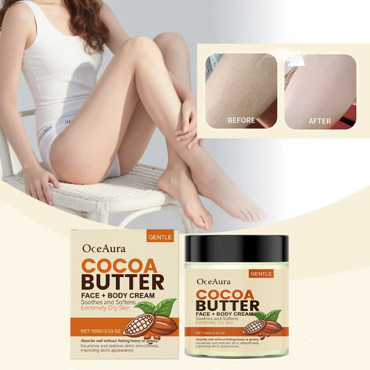 Face Body Cream Pamper Your Skin With Cocoa Butter Moisturizer Nourishing And Hydrating Formula For Smooth And Glowing Skin 100g
