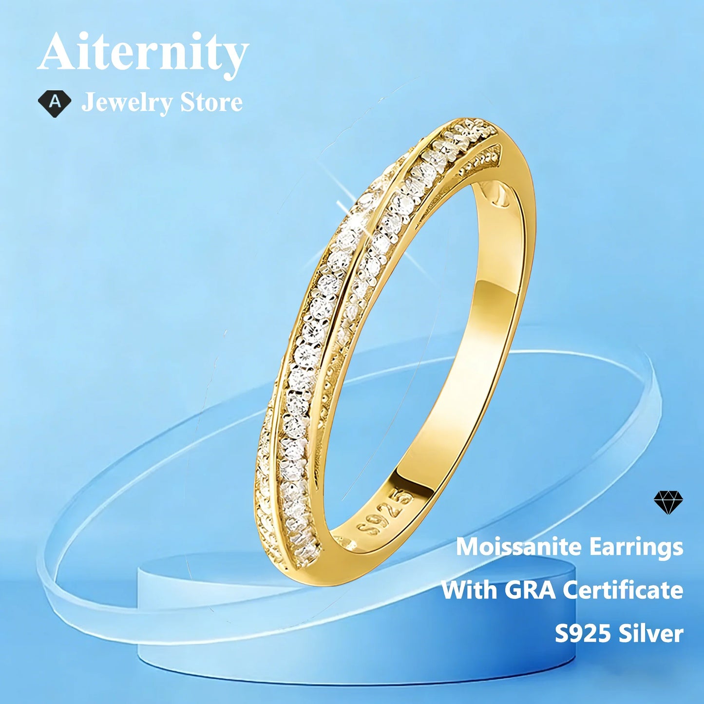 [Discount] With GRA Certificate Moissanite Ring D Color VVS1 For Man and Women Band Anniversary Wedding Engagement Celebration