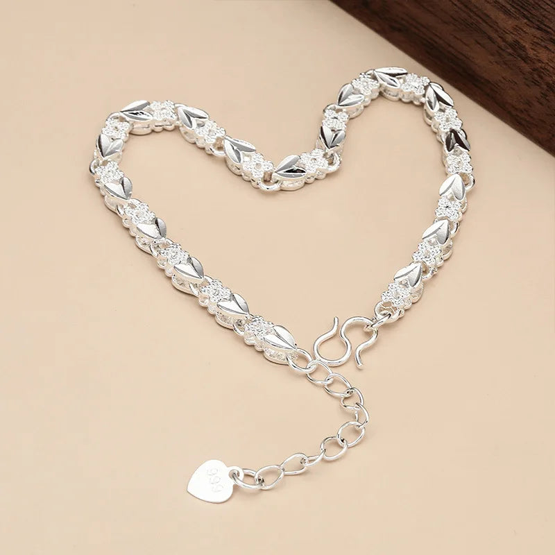 Charms 925 Sterling Silver Bracelets For Women Luxury Designer Heart Shape Adjustable Chain Bracelets Party Fine Jewelry Gifts