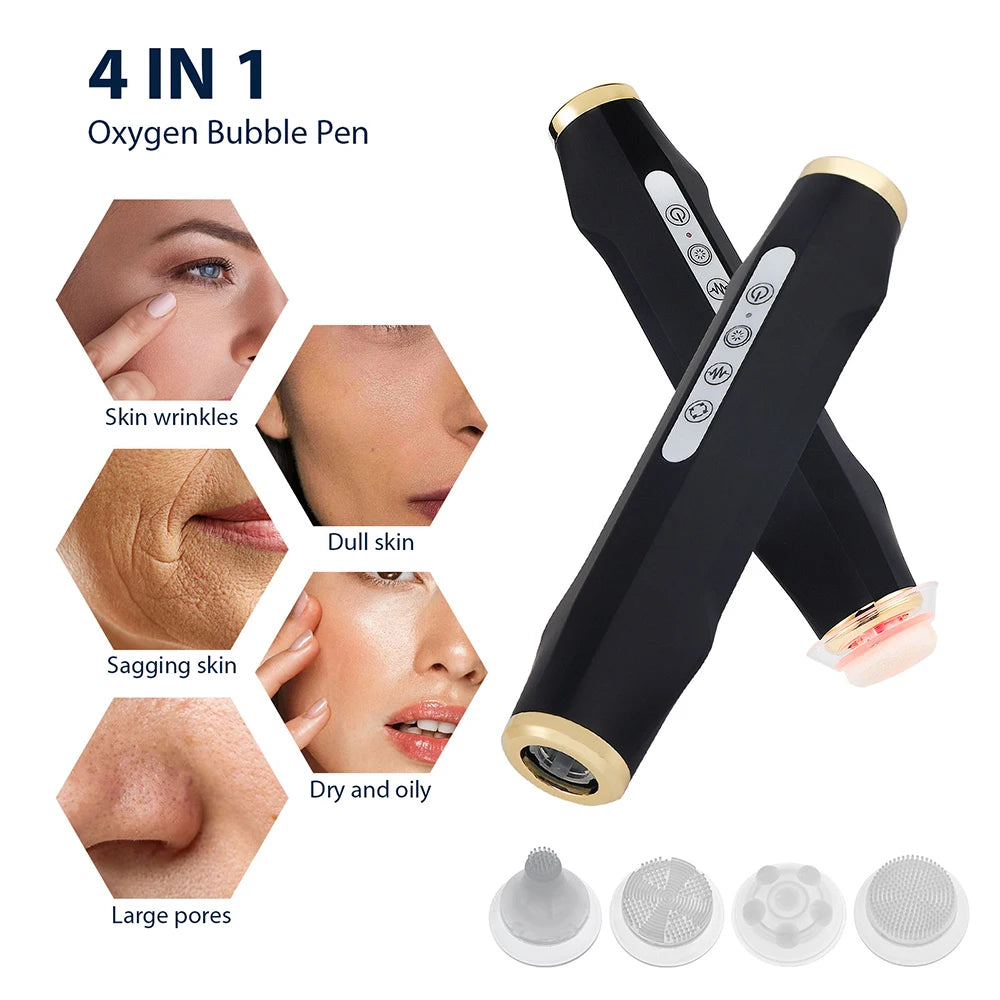 CO2 Bubble Oxygen Beauty Machine Facial SPA Oxygen Bubble Pen CO2 Oxygen Portable Facial Machine CO2 Gel Facial Skin Care Device