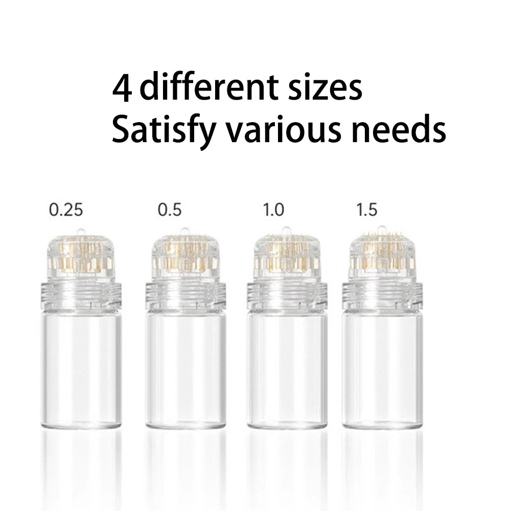 20Pins Derma Stamp Titanium Microneedling 0.25mm Derma Stamp Micro Needle for Personal Face Hair Beard Skin Beauty Care Tools