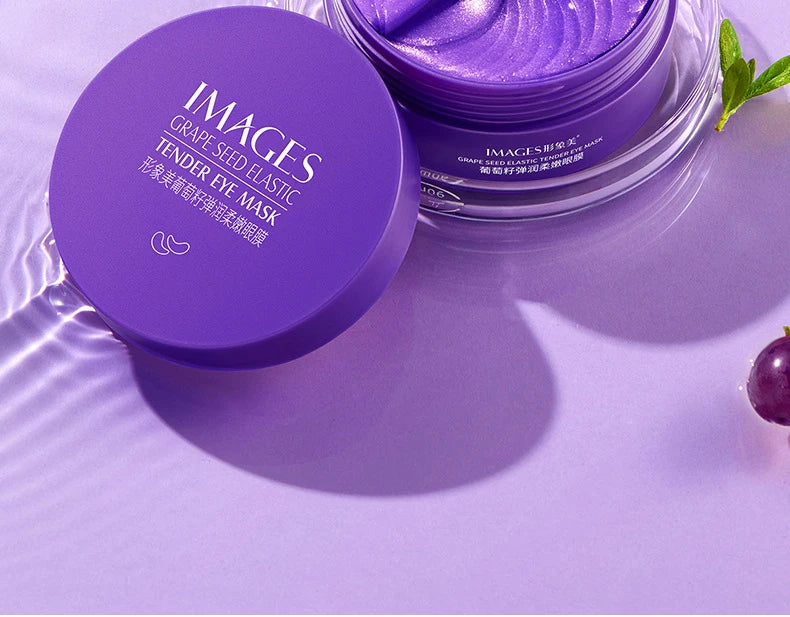 60pcs/box IMAGES Vitamin C Grape Crystal Collagen Eye Mask Anti Dark Circles Eyes Bags Moisturizing Eye Patches Eyes Skin Care
