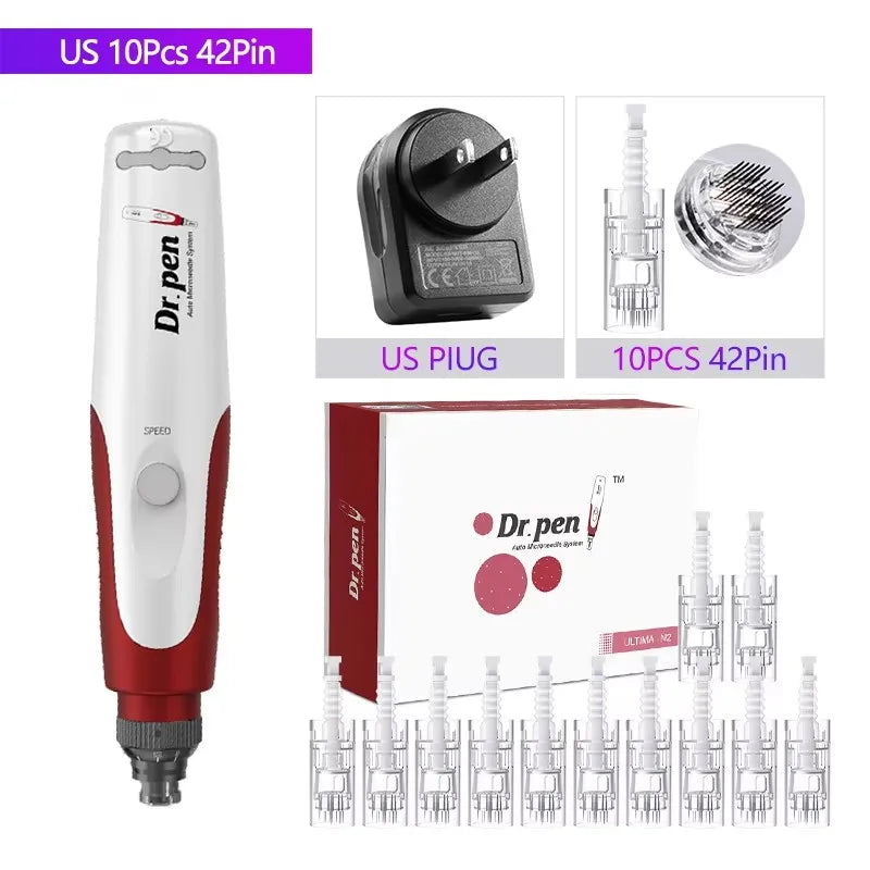 Derma Pen Ultima N2 Professional Micro Skin Pen Wireless Electric Skin Repair Tool Kit 0.25mm Needle Skin Care Device