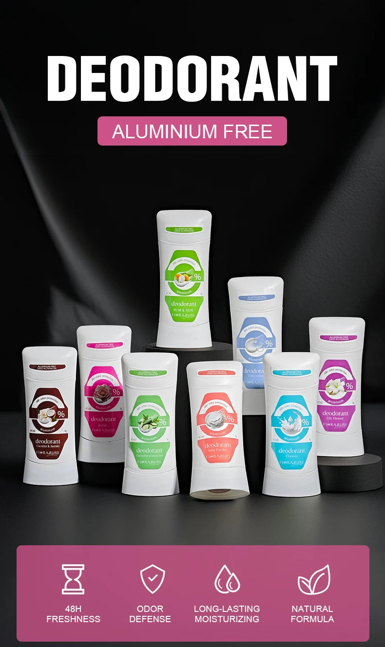 Deodorant Women Aluminum Free Antiperspirant Stick Advanced Protection Deodorants Natural Flower Perfume Deodoran 74g
