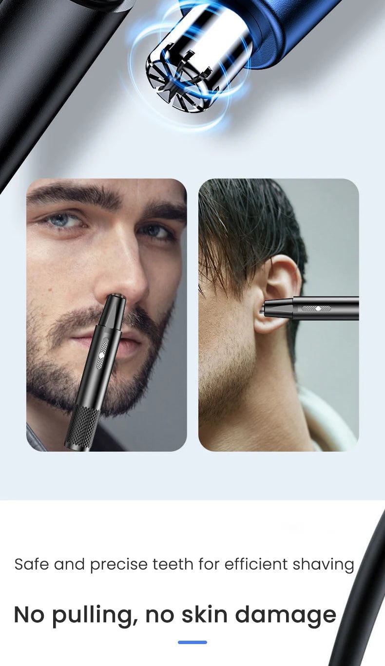 Electric Nose Hair Trimmer Machine Men Nose Hair Shaver Clipper Shaving Cutter Tool Portable Automatic Nose and Ear Trimmer