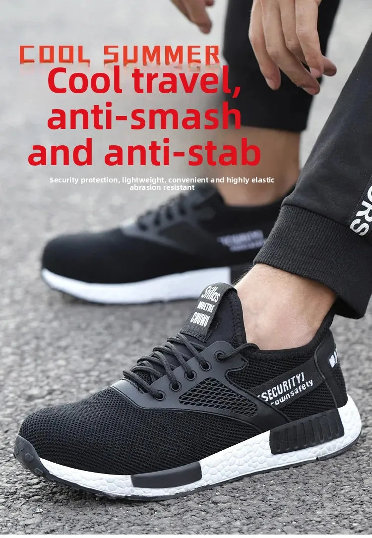 Lightweight Safety Shoes Men Women Work Shoes Steel Toe Cap Working Boots Sneakers Man Women Breathable Shoes Tactical Boots