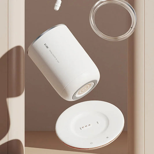 55℃ Mug Heater Automatic Stirring Mug Coffee Milk Mixing Mugs Stainless Steel Cup USB Electric Double Insulated Smart Cup