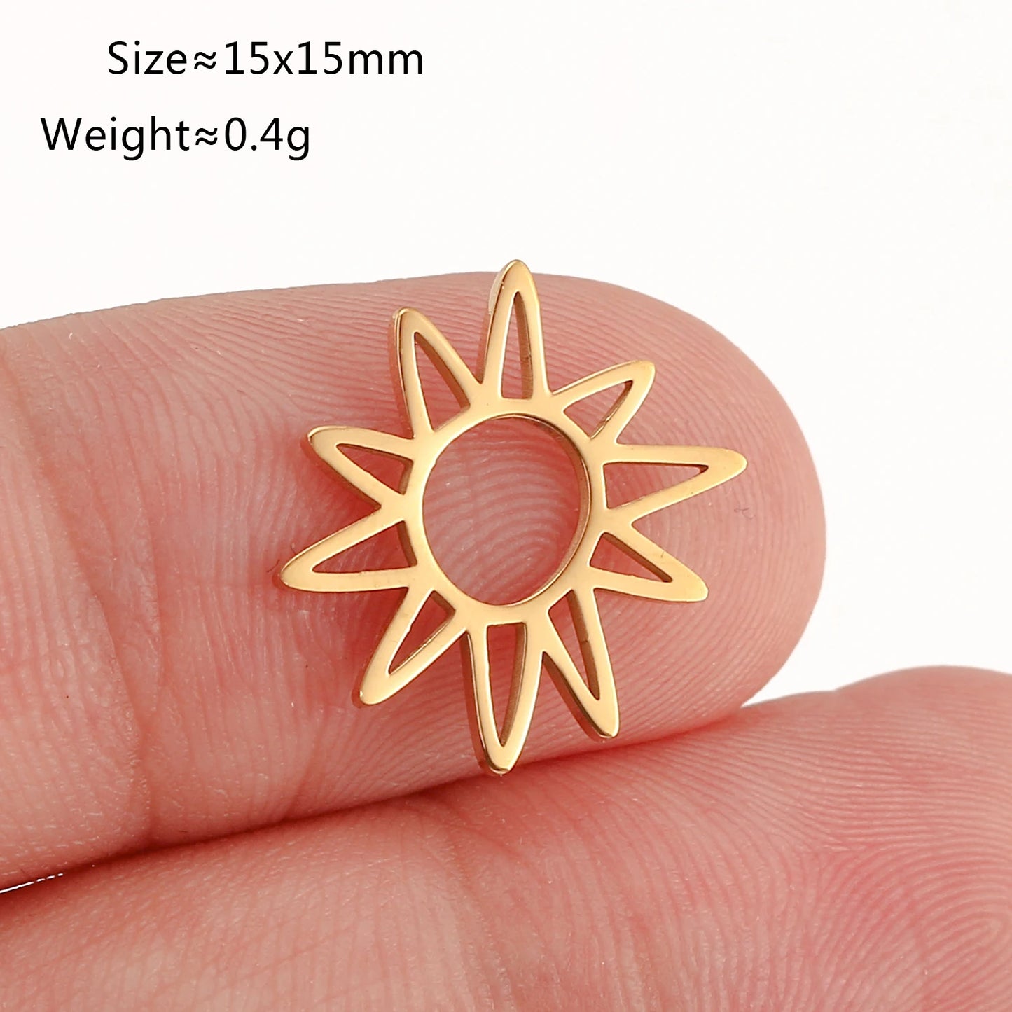 5Pcs Spring Bee/Butterfly/Beelet Charms Stainless Steel Scarab Moths Pendants DIY  Necklace Bracelet Jewelry Making Accessories