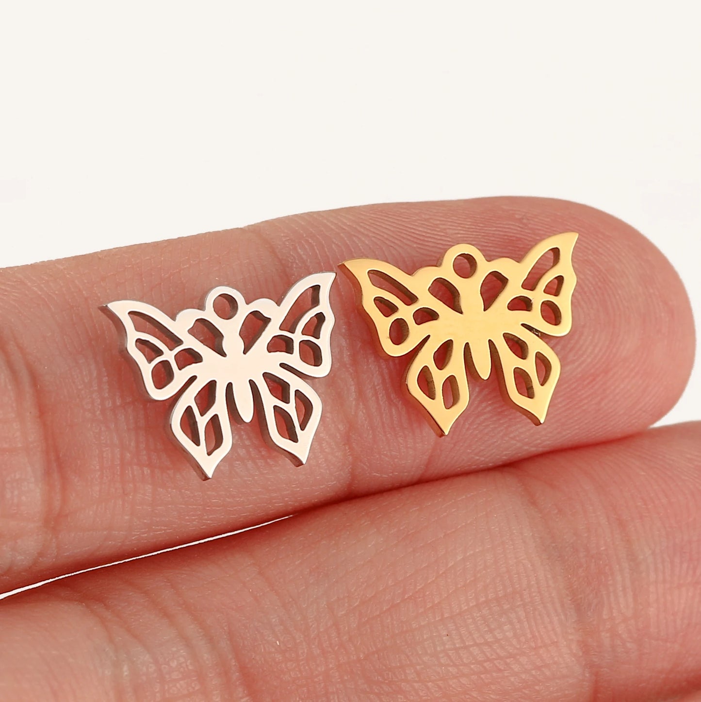 5Pcs Spring Bee/Butterfly/Beelet Charms Stainless Steel Scarab Moths Pendants DIY  Necklace Bracelet Jewelry Making Accessories