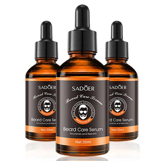 3*30ml Men's Beard Oil, Hair Care Essence, Highly Moisturizing, Used for Hair Care, Beard Smoothness, and Beard Growth Care