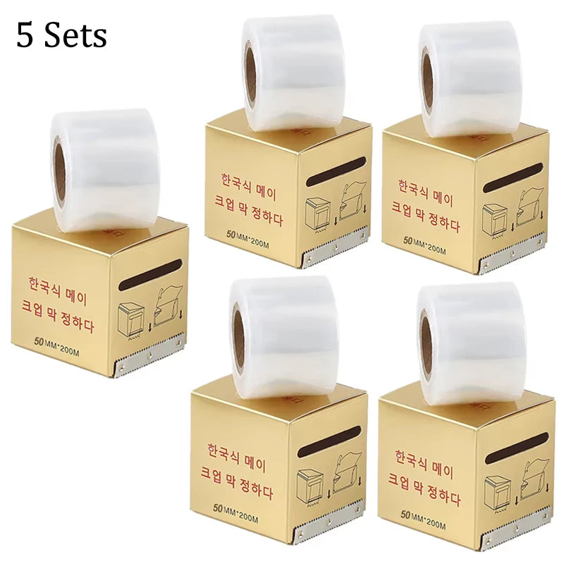 Disposable Eyebrow Tattoo Plastic Wrap Professional Preservative Film Eye Use With Sharp Blade Makeup Eyebrow Tattoo Accessories