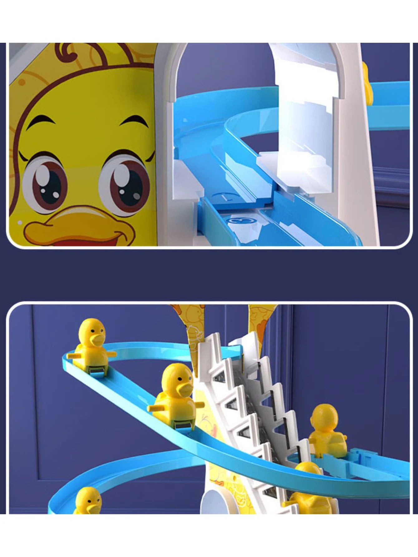 Ducklings Climbing Baby Toys Electric Duck Track Slide Toys Boys Girls Electric Stairs Toy  Musical Slide Toys for Children Kids