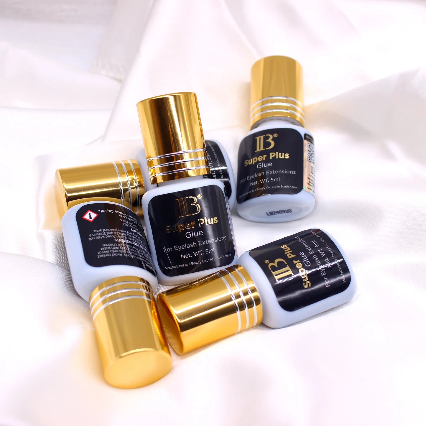 20 Bottles Original IBeauty Super Plus Glue for Eyelash Extensions 5ml Korea Golden Cap False Eyelash Glue Makeup Tools Supplies