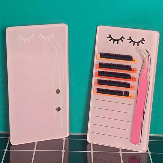 1pc Acrylic Novel Lashes Palette Holder Eyelash Display Board With Magnetic Design For Lash Tweezers Storage Makeup Tools