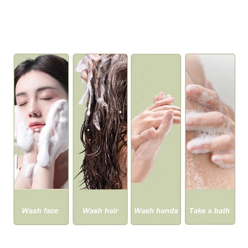 Cleans Moisturizes Skin Lanolin Soap Facial Soap Rich Foam Easy Rinse Gentle Clean Bath Two-in-one Oil-control Double-sided Soap