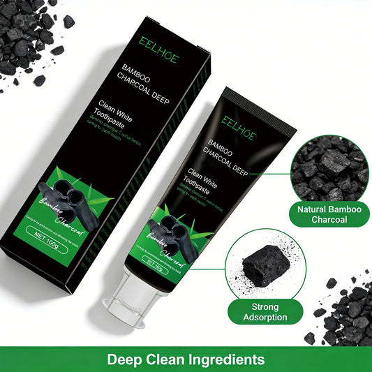 Clean White Toothpaste Effectively Remove Dental Plaque Eliminate Oral Odors Caring for Dental Health Bamboo Charcoal Toothpaste