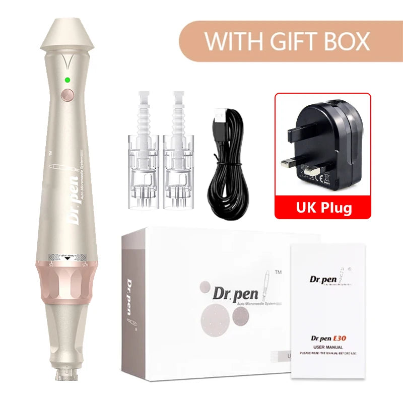 Professional E30-W Micro Skin Wireless 0.25mm Needle Electric Facial Skin  Skincare Tool SPA Care