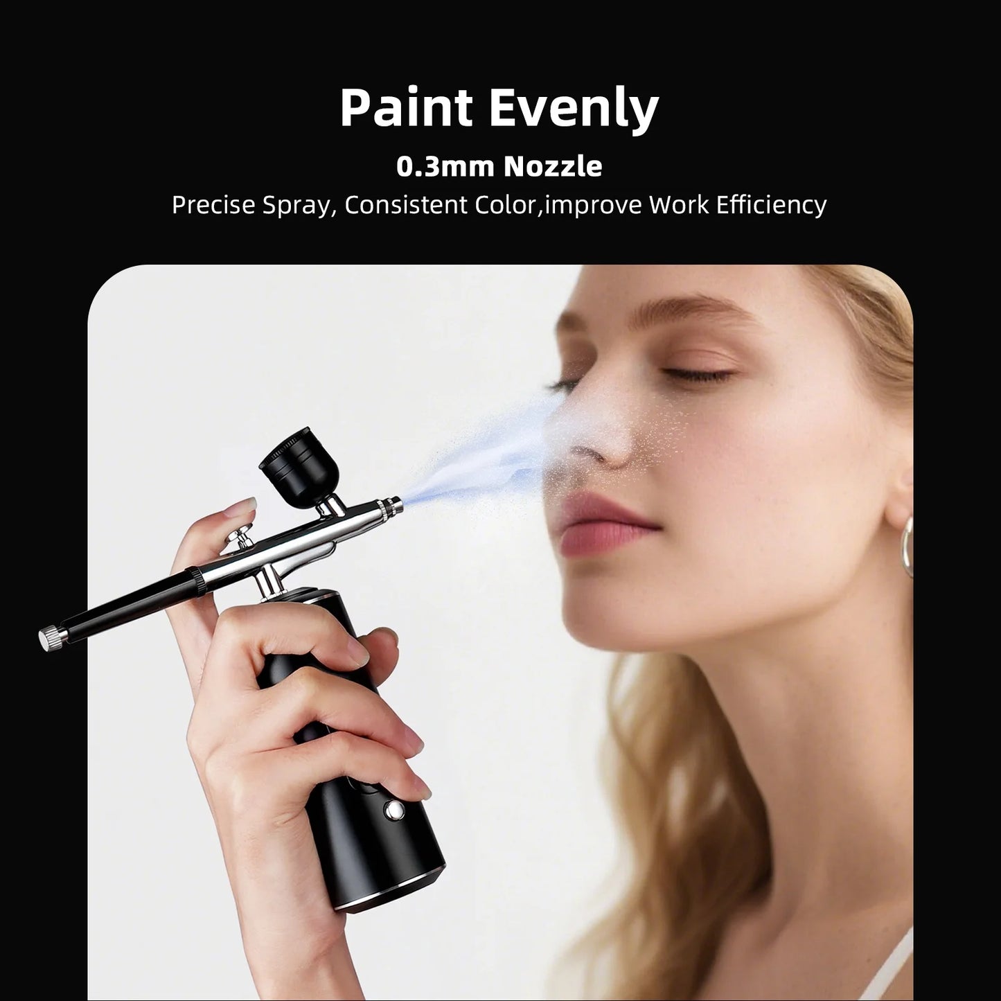 Portable Airbrush Kit Mini Air Compressor Paint Spray Gun For Nail Art Tattoo Craft Cake Pastry Painting Face Hydrating Sprayer