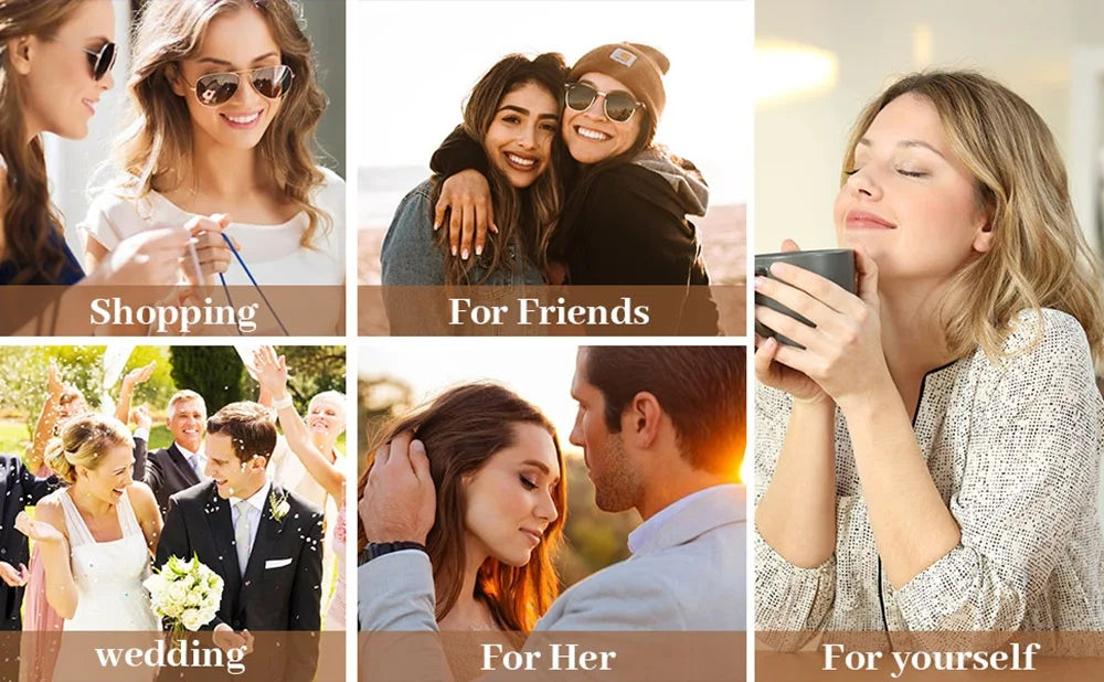Pretty Beauty S925 Sterling Silver Moissanite Open Ring Wedding Band Gold Plated Trendy Jewelry Gifts for Women Birthday Party