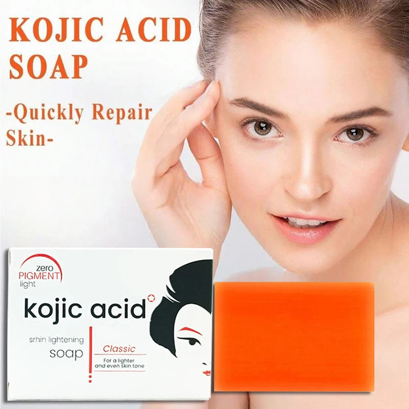 Kojic Acid Soap Papaya Handmade Soap Facial Cleansing Bath Soap Cleanse Brighten Skin Remove Dead Skin Cells Suit All Skin Types