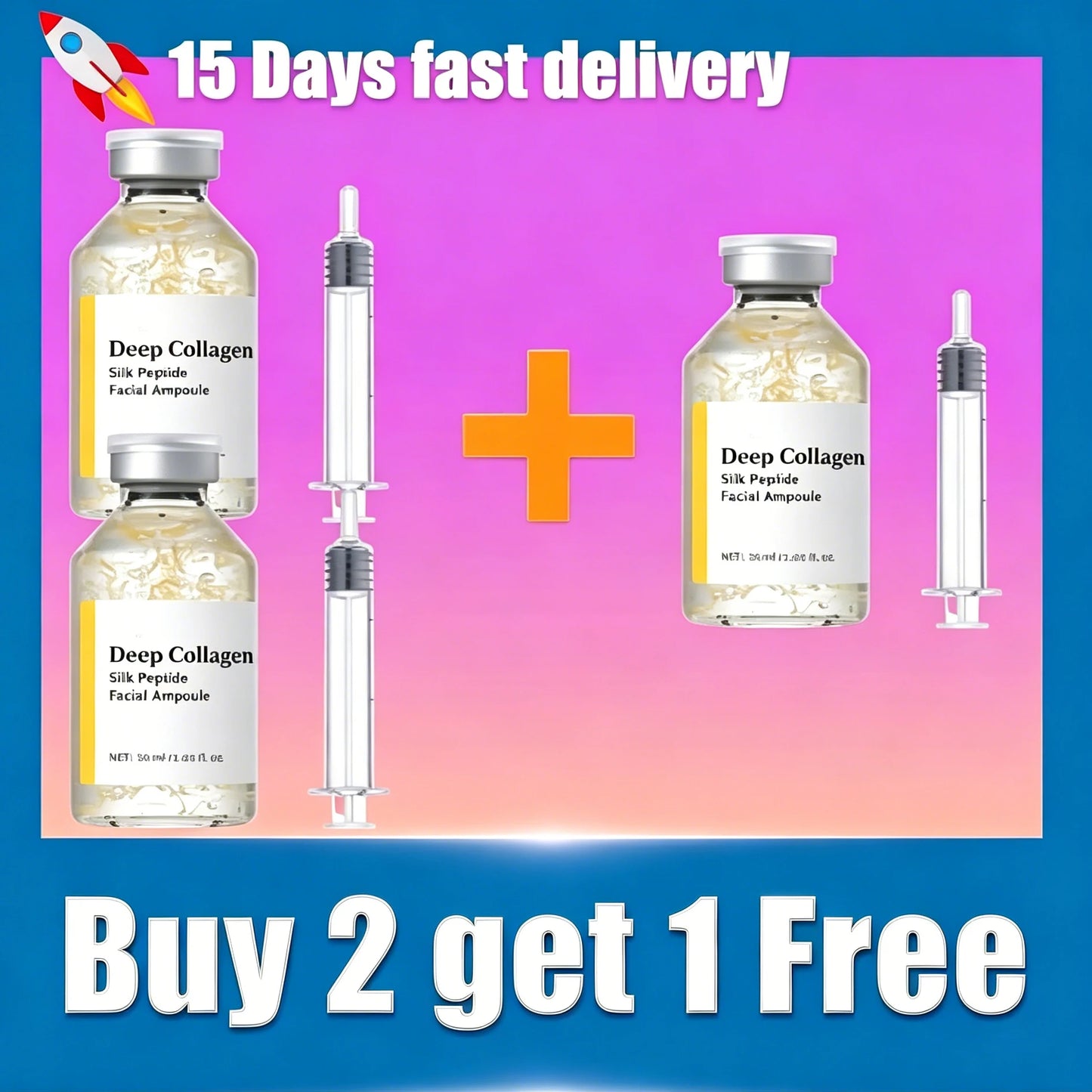 Collagen Anti-Aging Ampoule – Lifts Skin, Tightens Pores, Fades Fine Lines & Wrinkles