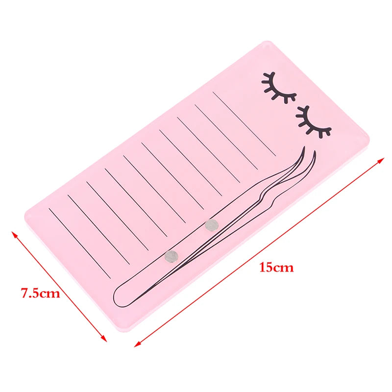 1pc Acrylic Novel Lashes Palette Holder Eyelash Display Board With Magnetic Design For Lash Tweezers Storage Makeup Tools