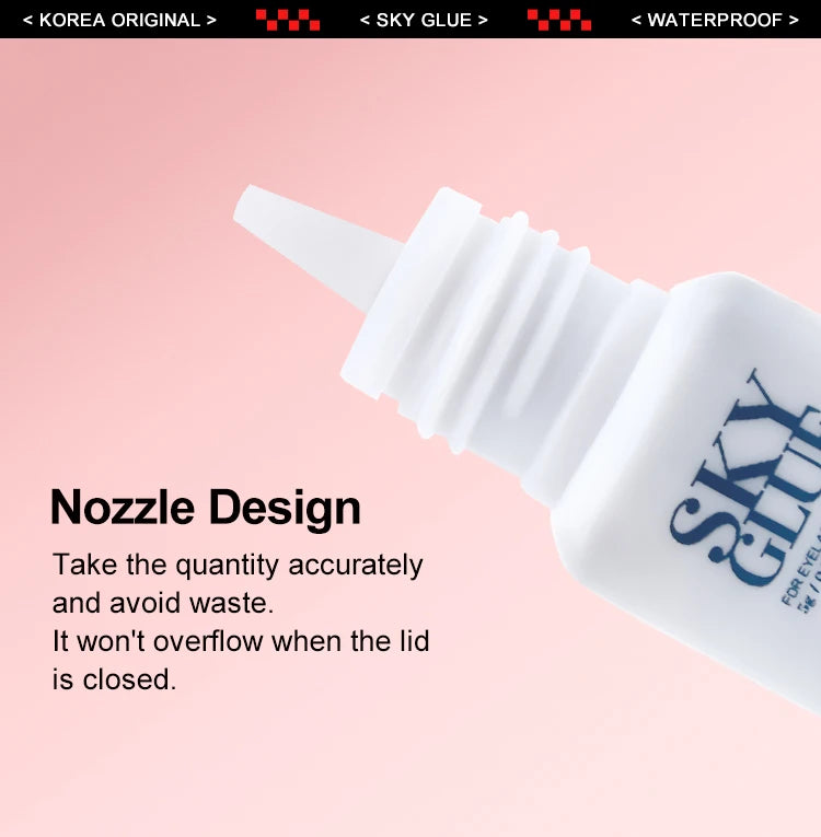 1 Bottle SKY S+ Glue for Eyelash Extensions 5ml Korea SKY Red Blue Black Cap Cola 0.5s Fast Drying Lash Glue Original Supplies