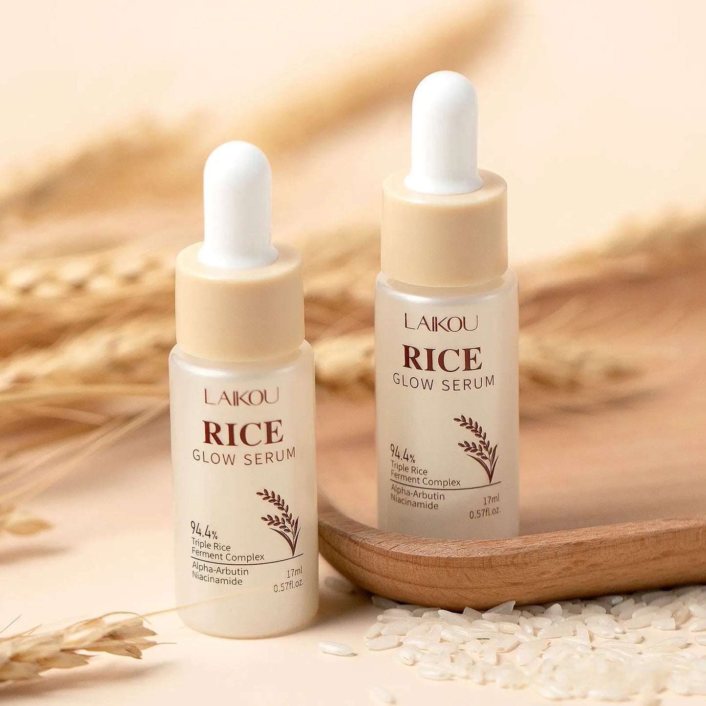 Rice Glow Facial Essence 17ml Hydrating Moisturizer Nourishes Brightens Skin Tone Natural Extract Serum Sensitive Skin