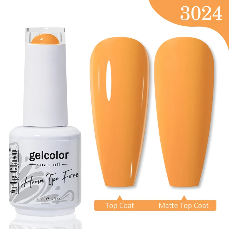 Arte Clavo Spring Summer Gel Nail Polish Gorgeous Color 15ml Semi Permanent Soak Off UV LED Gel Nail Art DIY Design Varnishes