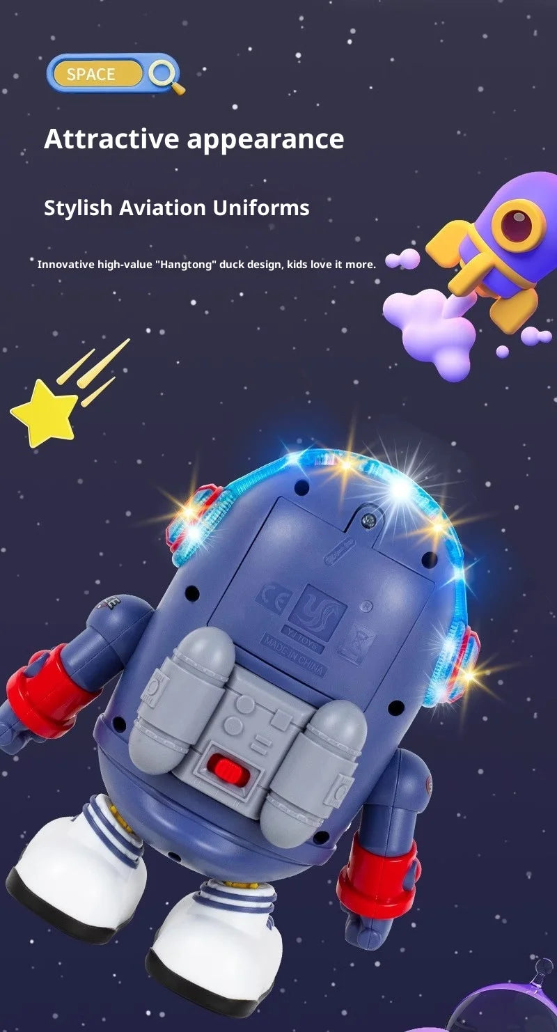 Hot Sale Electric Dancing Space Duck, Singing & Swaying Robot Toy, Interactive Educational Learning Gift for Kids