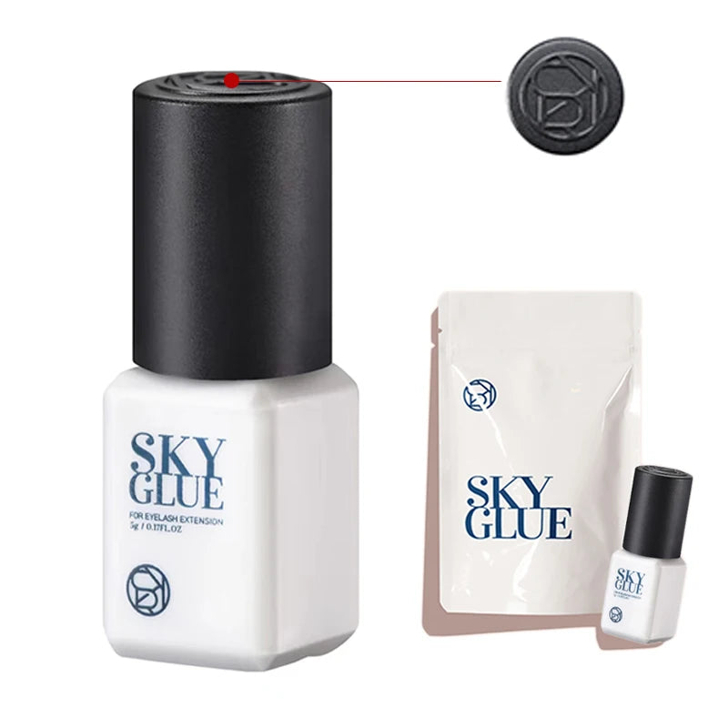 1 Bottle SKY S+ Glue for Eyelash Extensions 5ml Korea SKY Red Blue Black Cap Cola 0.5s Fast Drying Lash Glue Original Supplies