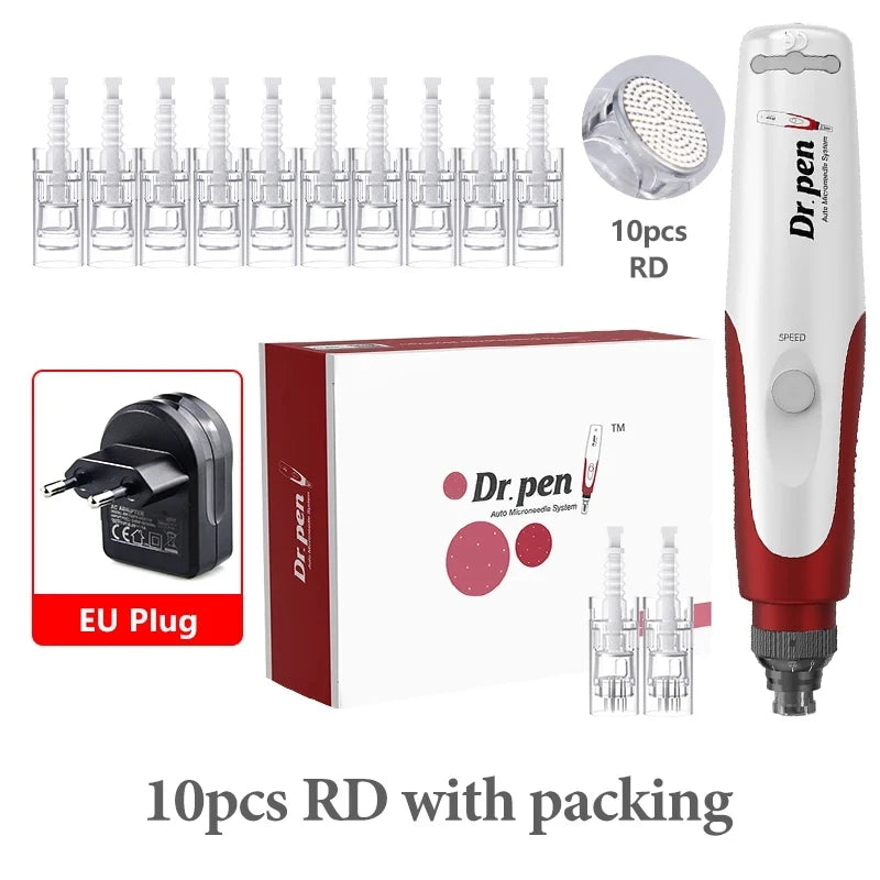 Dr.pen Ultima N2 with 12pcs Cartridge Nano Skin Care Kit 0.25mm Needle Derma Pen Micro Skin Rejuvenation Machine