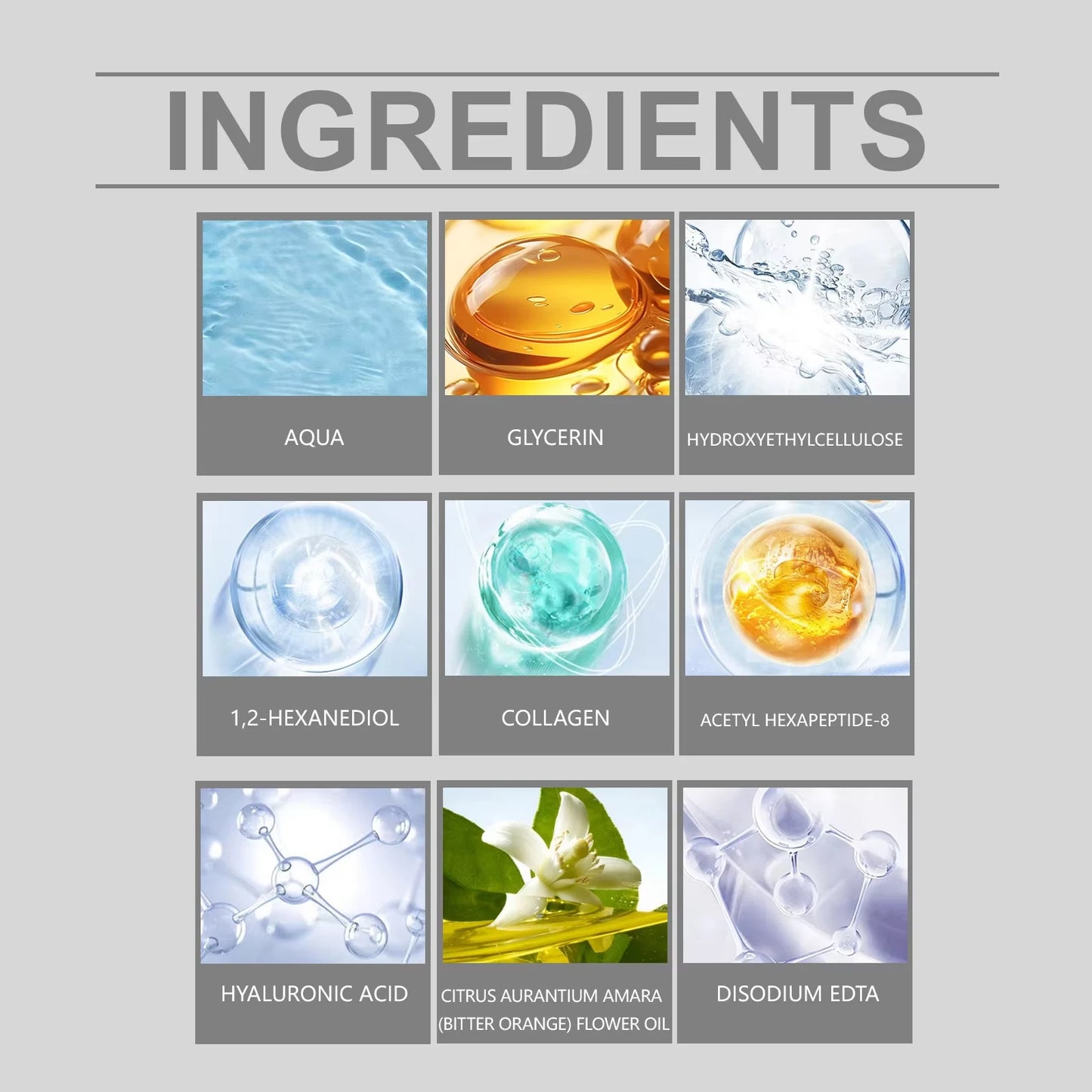 2026 New Micro Molecule Anti-Aging Serum Kit Korean Collagen Hyaluronic Acid Hydrate Firm Skin Reduce Fine Lines Shrink Pores