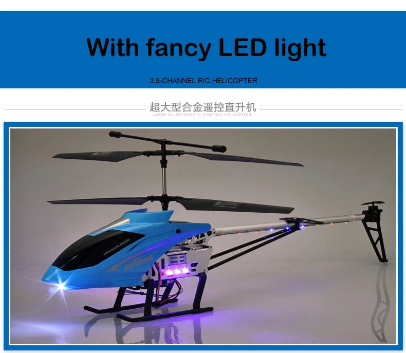 New RC Helicopter Drop-resistant Aircraft Charging With LED Lamps Helicopters Model UAV Kids Toy Gift For Kid