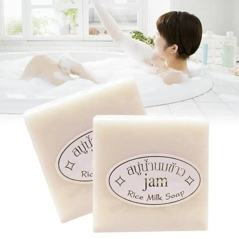 12PCS JAM Rice Soap 65g*12 PCS Original Thailand Handmade Rice Milk Soap Original K BROTHERS Rice Milk Soap