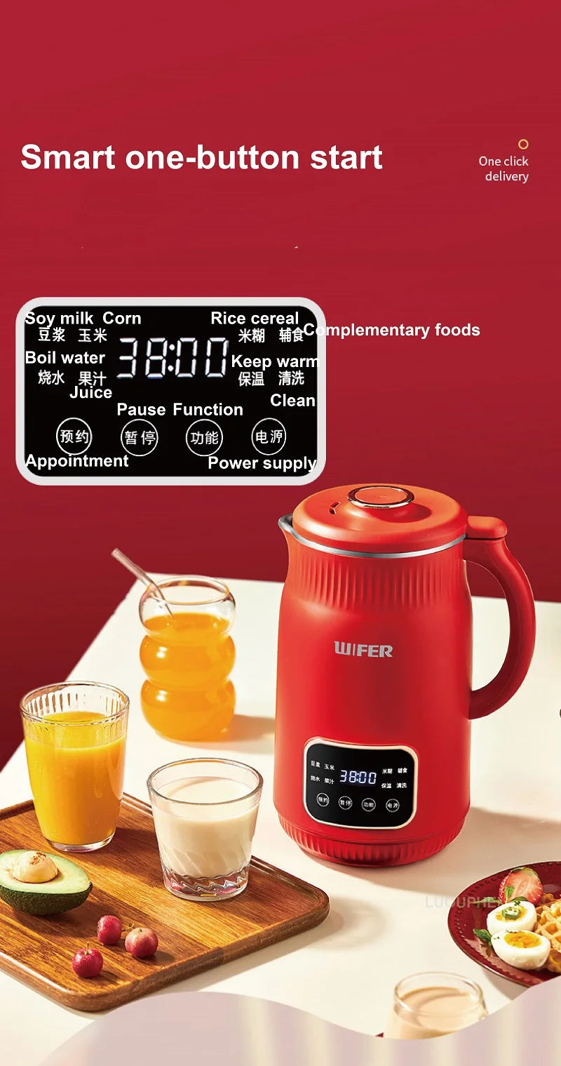 1500ml Soy Milk Machine12h Appointment Filter-free Wall Breaking Machine Mixer Home Electric Juicer Multifunctional Food Process