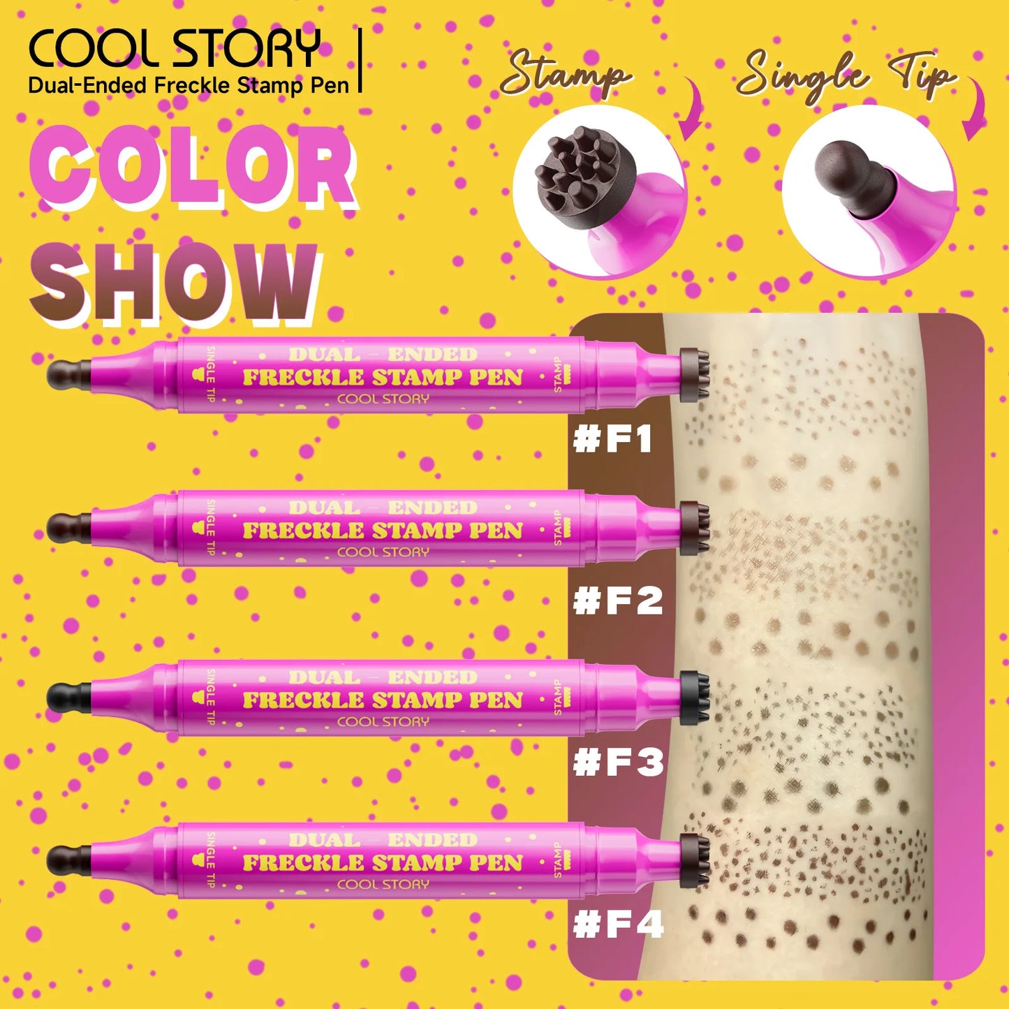 Double Eyeliner Freckles Pen All-in-One Natural Waterproof Lasting Seal Spot Pen Natural Simulation Concealer Pen Makeup Tools