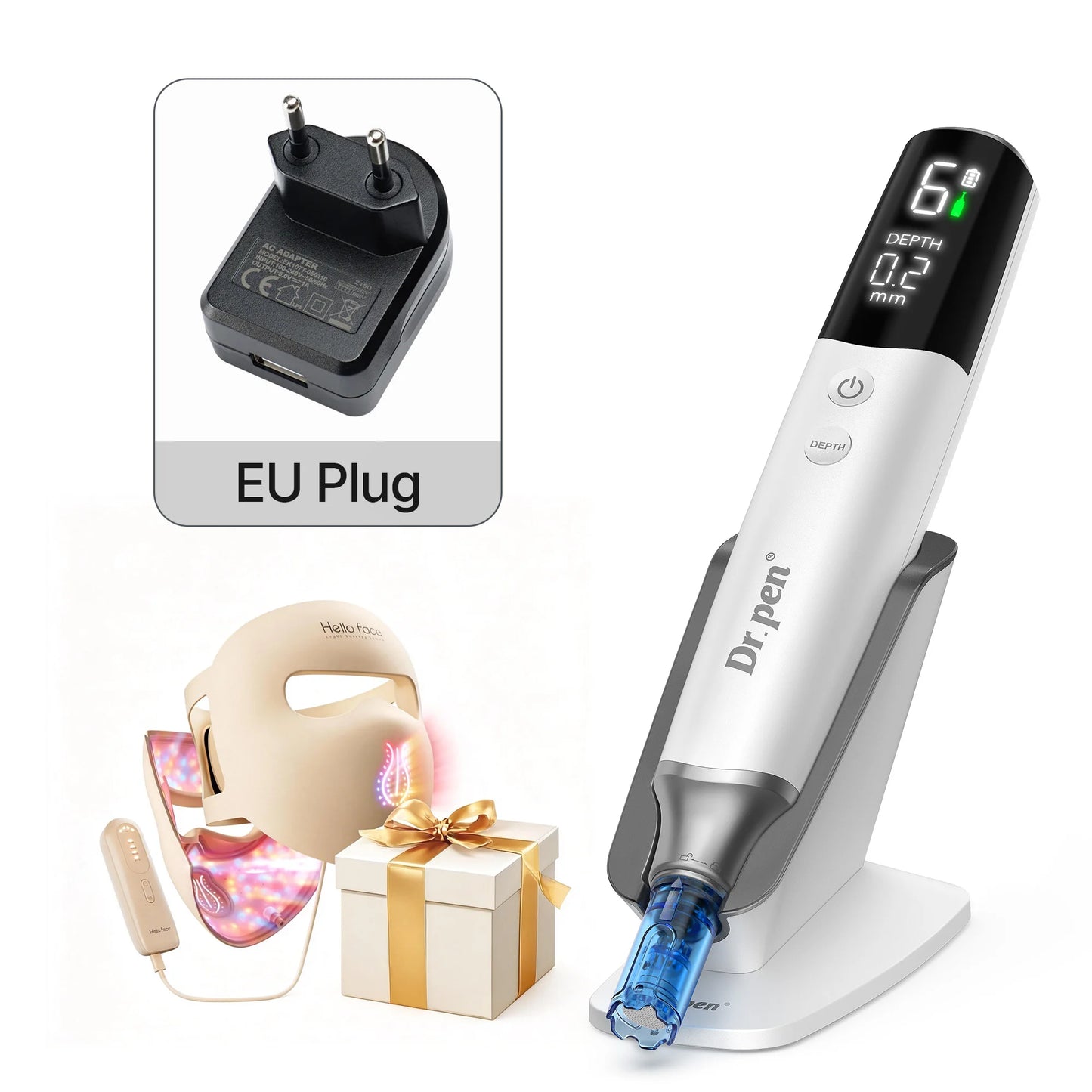 Professional Dr.pen M9 Microneedle Device With Hello Face M300 LED Mask Beauty machine Needle length 0.25 mm